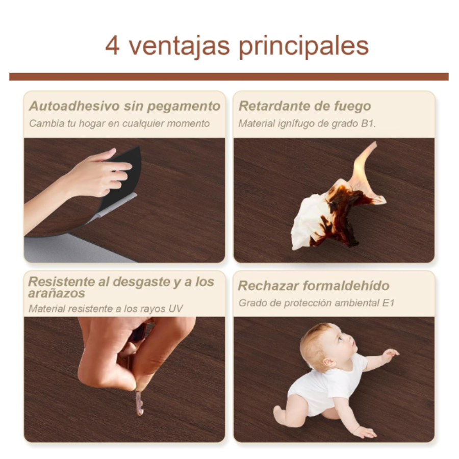 Piso Vinilico Autoadherible 1 pza disponible en Yaxa Mexico